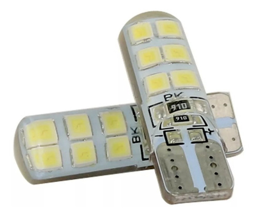 Imagen 4 de 4 de Lampara Led Posición T10 12w Siliconado Cambus Vs Colores