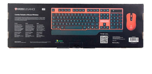 Combo Kross Teclado E Mouse Usb, Sem Fio, Elegance