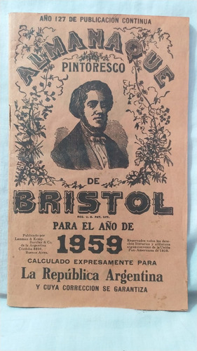 Almanaque De Bristol Para El Año 1959 Calculos Astronomicos