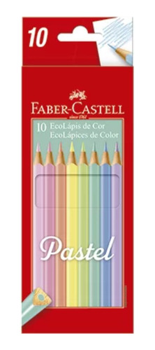 Ecolápis Cor Pastel 10 Cores Faber-castell