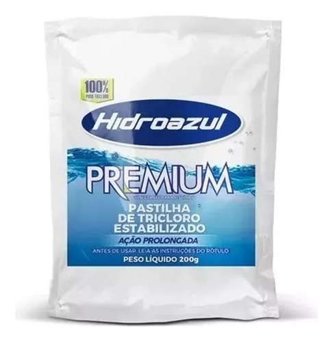 Kit 10 Pastilha De Cloro Premium Hidroazul 200g