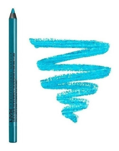 Lápiz delineador de ojos NYX Professional Makeup Slide On Pencil color azure