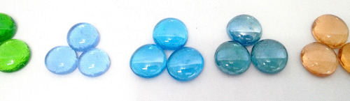 Imagen 2 de 10 de Gemas De Vidrio X 8 Bolsas Colores A Coordinar