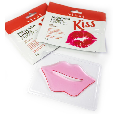 10 Mascaras Hidratante Labial Com Colágeno Boca Perfect Kiss