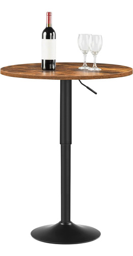 Mesa De Bar, Mesa Redonda De Bar De Altura Ajustable De 27 A