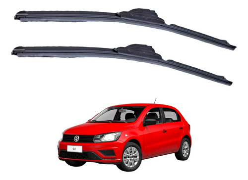 Kit 2 Escobillas Delanteras Flex Goma Gol Trend 2008 A 2022