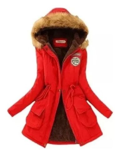 A Abrigo Invierno Para Mujer Parka Térmica Con Capucha Gruesa