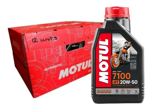 Aceite Motul 7100 20w50  X 12 Unidades Full Sintético 