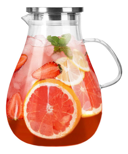 Jarra De Vidrio 1gal Con Tapa Y Boca Ancha