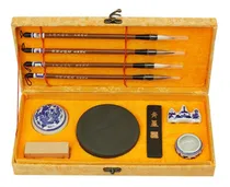 Comprar Set De Arte Sumi Chino Japones 10pz + 15 Hojas De Papel Chin