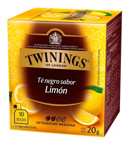 Pack X 10 Cajas De Té Twinings Sabor Limón 100 Saquitos