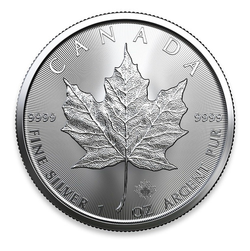 Moneda De Plata Canadá 1 Oz 99,9  + Cápsula 