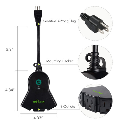 Enchufe Inteligente Wifi Para Exterior Resistente Temporizad