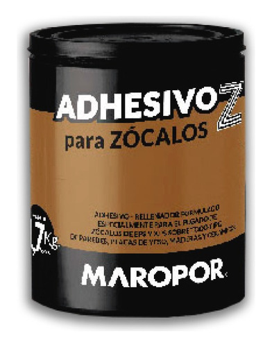 Adhesivo Y Rellenador Para Zócalos En Potes 1,7 Kgs.