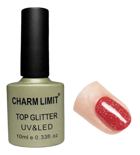 Top Con Glitter 10ml Charm Limit Semipermanente