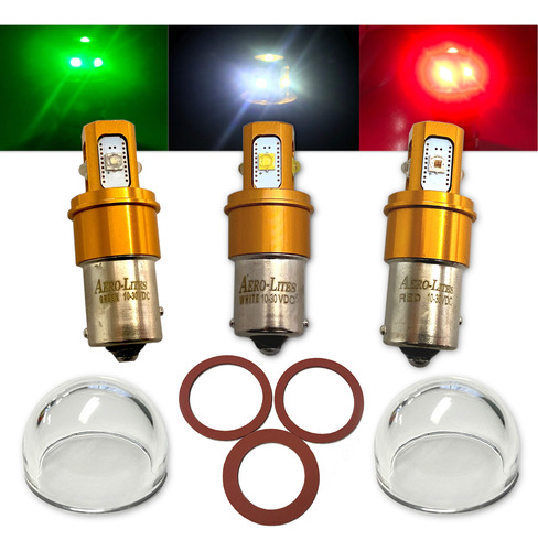 Kit Reemplazo Bombilla Posicion Led Para Aeronave 12 28 Gold