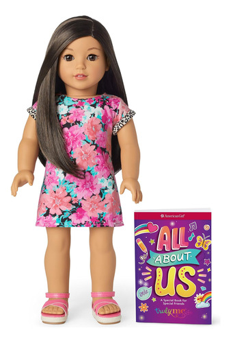 Muñeca American Girl 18  Cabello Liso Color Castaño Oscuro