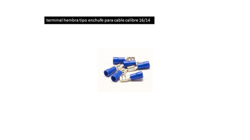 Terminal Angosto Enchufe Para Cable Cal. 16/14 Azul Fd110b