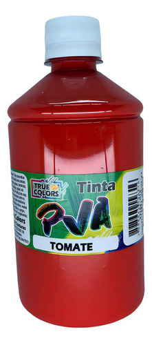 Tinta Pva Para Artesanato Fosca 500ml True Colors Cor Tomate