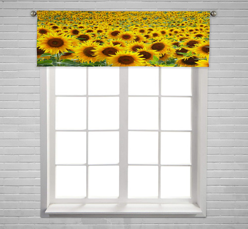 Cenefa Para Ventana Campo Girasol Tamaño Bolsillo 53.9 X In