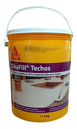 Sikafill Techos Membrana Líquida Impermeabilizante 5kg Sika - Prestigio