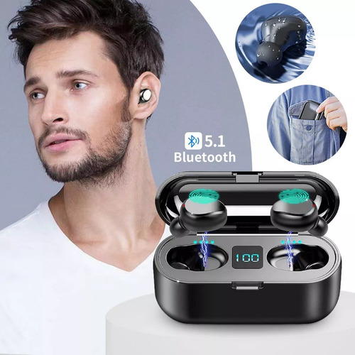 Auriculares Intrauditivos Inalámbricos F9 Fingerprint Touch