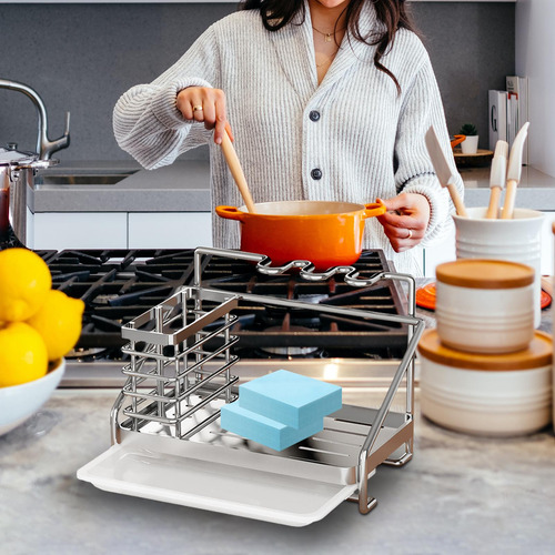 Soporte De Esponja Para Fregadero De Cocina, Escurridor