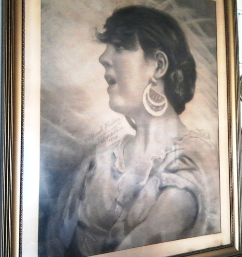 Cuadro Carbonilla --cantante - Firmado A. Ciaburri -1916