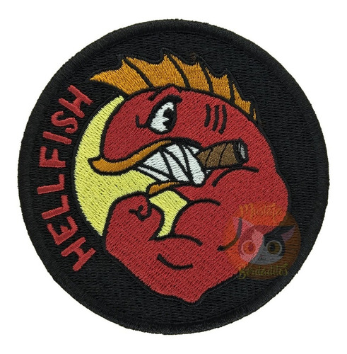 Hellfish - Peces Del Infierno - Parche Bordado - Velcro