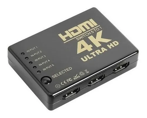 comprar Switch Hdmi 5x1 Splitter Video 4k 2160p 60hz Control Remoto