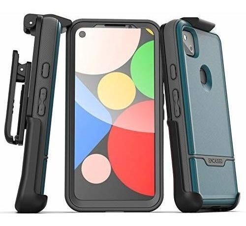 Funda Pixel 4a Con Mica Protctora Ycarcasa Cinturon Duradera