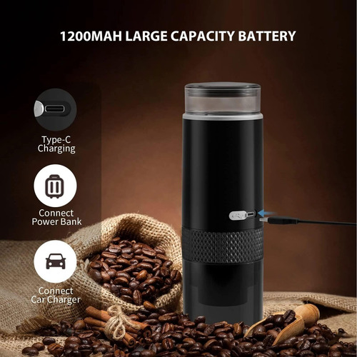 Máquina De Café Portátil, Compacta Y Recargable, Extrae Café