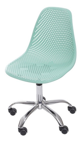Cadeira Colmeia Rodízio Or Design 1119 Cor Tiffany