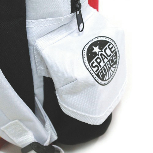Mochila Prescolar Espacial Blanca Y Roja