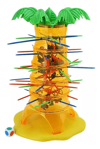 Juego De Mesa Falling Monkeys Monos Con Palmera