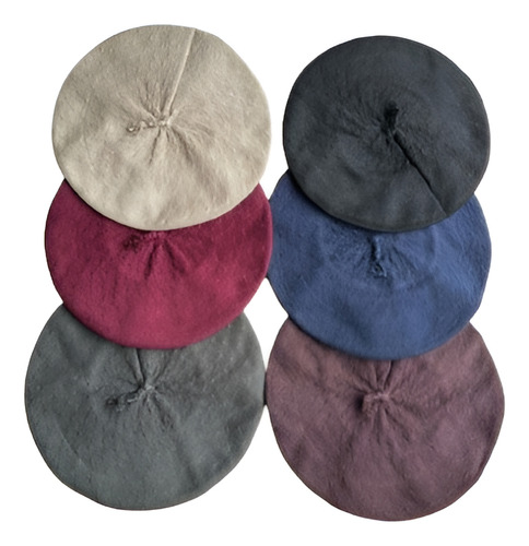 Pack X6 Boina De Hilo Tejida La Cincha Para Adultos Gaucho Surtidos 32 Hilo