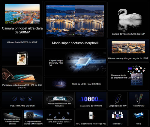 Doogee V30 Pro - Resistente, Ram 12 Gb, Rom 512 Gb