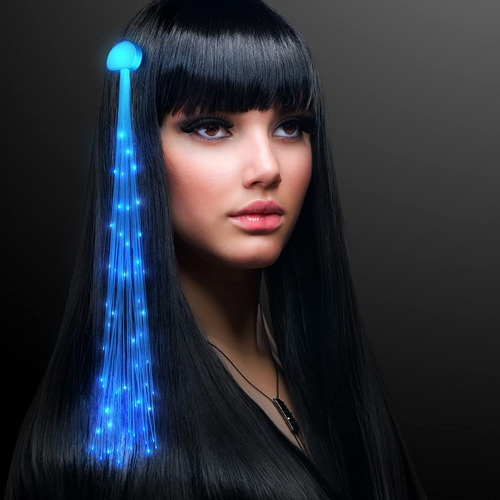 Imagen 1 de 3 de Extension De Cabello Led Hora Loca Fiestas Cotillon