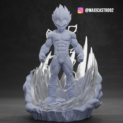 Estatua De Colección Majin Vegeta Para Fans