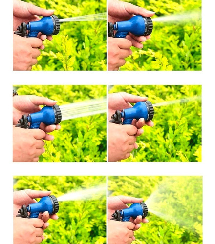 Imagen 8 de 10 de Manguera Flexible Extensible Hasta 15mts + Pistola De Riego