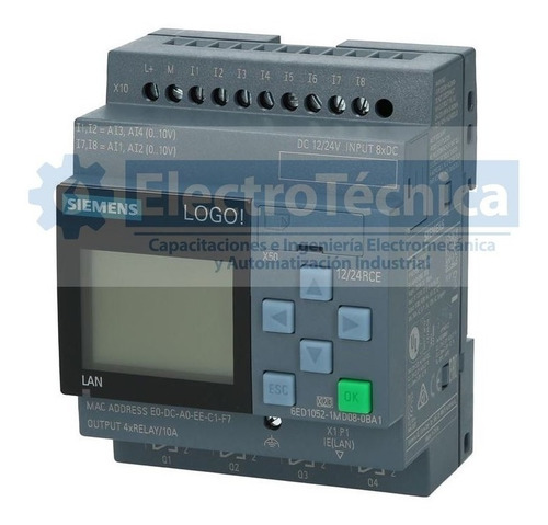 Imagen 6 de 6 de Plc Siemens Logo V8.3 12/24rc 6ed1052-1md08-0ba1 Dc-dc-rele