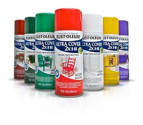 Pintura Aerosol Ultra Cover 2x Negro Mate 340gr Rust Oleu Pa