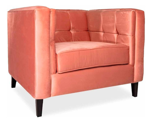 Sillon Individual Vintage Salas Modernas Minimalistas Retro Color Rosa