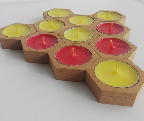 Imagen 3 de 3 de Porta Vela Tipo Tealigth Forma Panal 5x5 Cm.