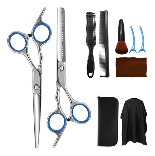 Imagen 1 de 7 de Set Tijera Cortar Pelo Entresacadora Cabello Peluquería