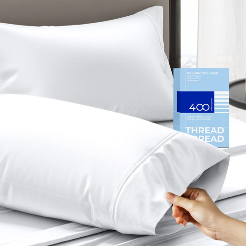 Funda Para Almohada De Algodon Tamaño King Color Blanco 2 Pz