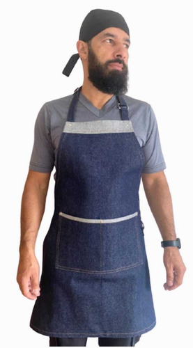 Delantal Denim Chef - Cocina Jean Índigo