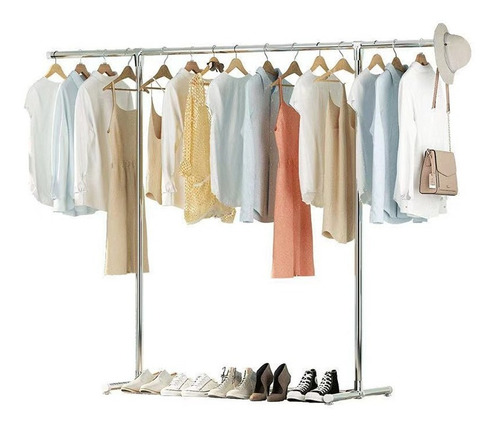 Perchero Metalico 2mts Resistente Closet Organizdor Ropa