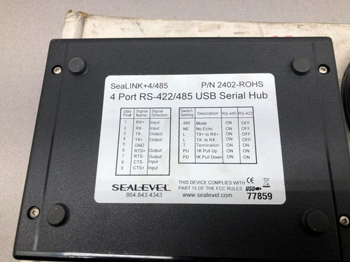New In Box Systems Inc Sealevel4 Port Rs-422/485 Usb Ser Zzb