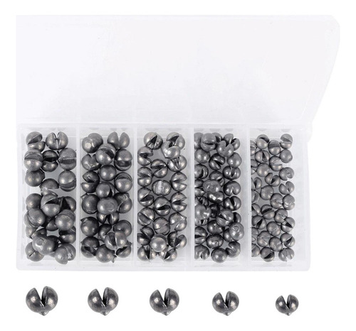 100/120pcs Kit De Pesca Pesos, Redonda Split Shot 100pcs